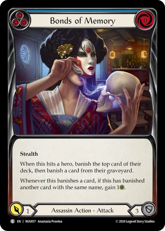Bonds of Memory BLUE NUU017 - Nuu - Blitz Deck - Flesh and blood card