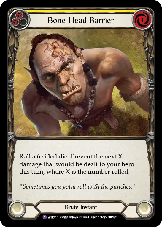 Bone Head Barrier YELLOW U-WTR010-RF - Welcome to Rathe - Unlimited - Flesh and blood card