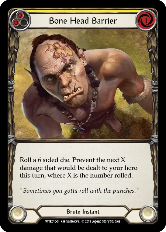 Bone Head Barrier YELLOW WTR010 - Welcome to Rathe - Flesh and blood card