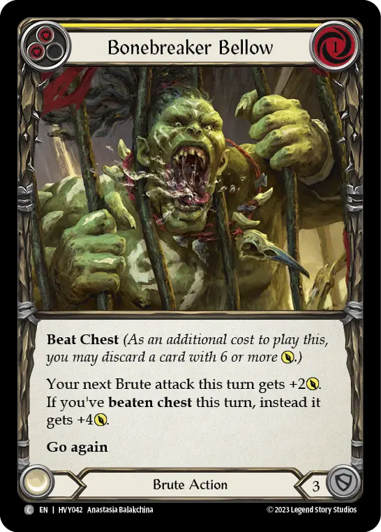 Bonebreaker Bellow YELLOW HVY042 - Heavy Hitters - Flesh and blood card