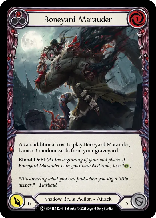 Boneyard Marauder RED U-MON135-RF - Monarch - Unlimited - Flesh and blood card
