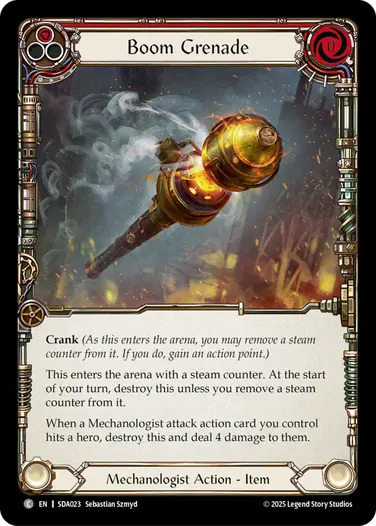 Boom Grenade SDA023 - Silver Age Chapter 1 - Dash - Flesh and blood card