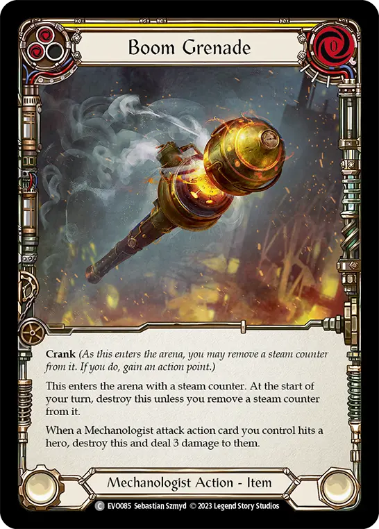 Boom Grenade YELLOW EVO085 - Bright Lights - Flesh and blood card