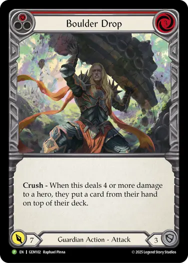 Boulder Drop GEM102 - GEM - Pack 3 - Flesh and blood card