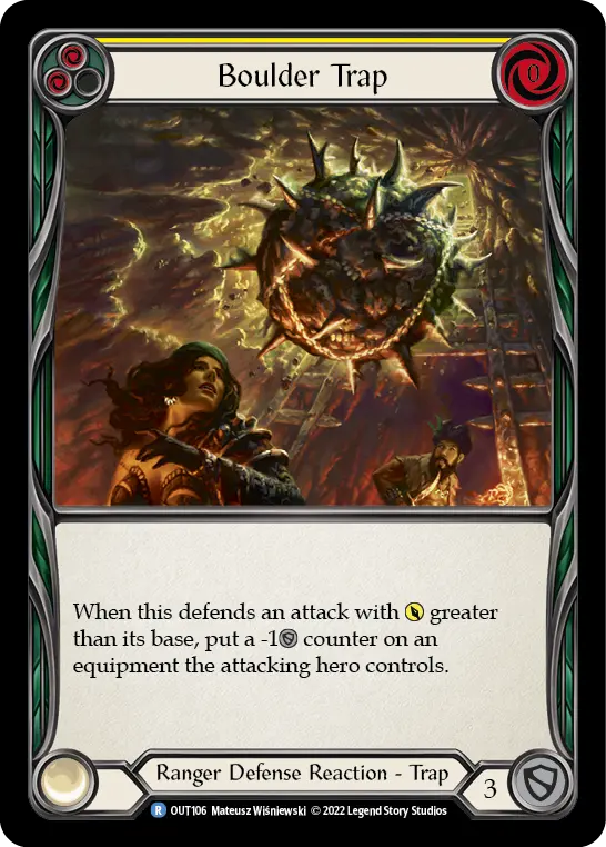 Boulder Trap YELLOW OUT106 - Outsiders - Flesh and blood card