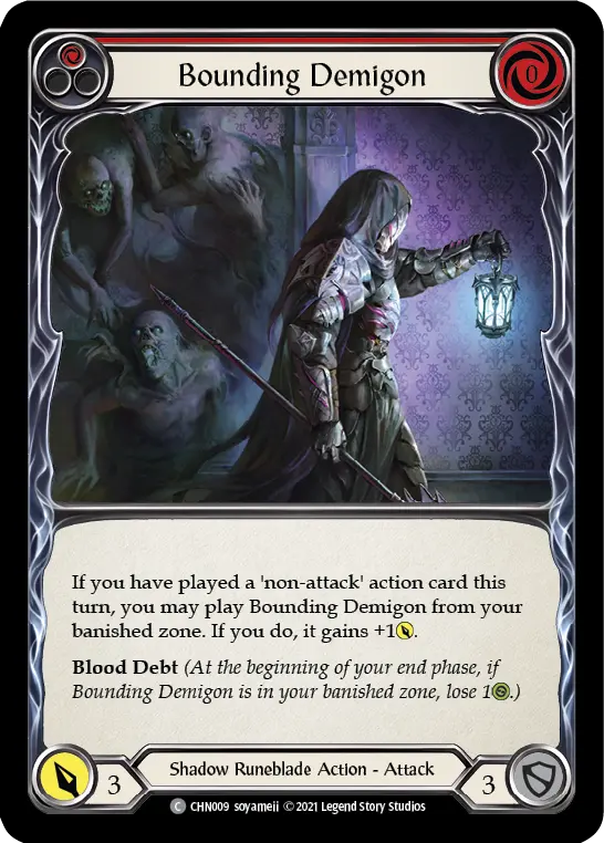 Bounding Demigon RED CHN009 - Chane - Blitz Deck - Flesh and blood card