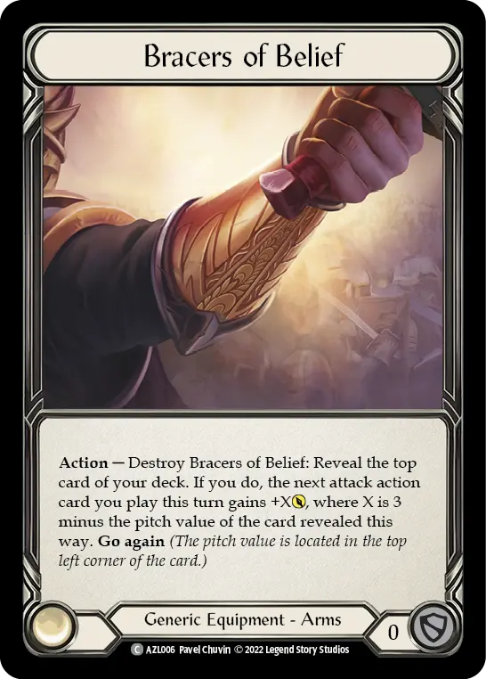 Bracers of Belief AZL006 - Azalea - Blitz Deck - Flesh and blood card