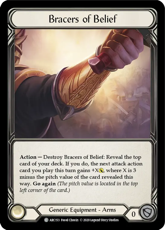 Bracers of Belief U-ARC153-RF - Arcane Rising - Unlimited - Flesh and blood card