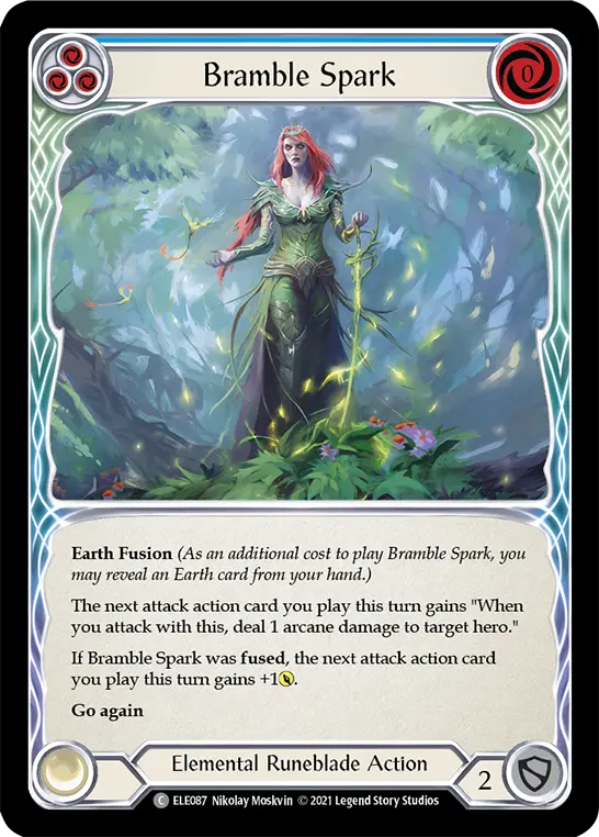 Bramble Spark BLUE ELE087 - Tales of Aria - Flesh and blood card