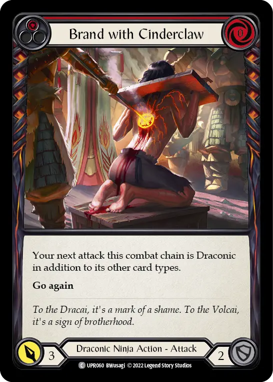 Brand with Cinderclaw RED UPR060 - Uprising - Flesh and blood card