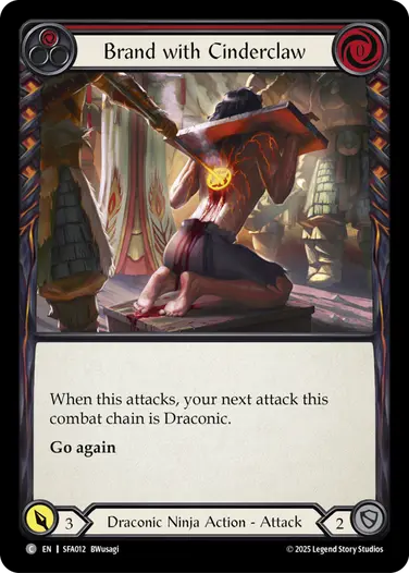 Brand with Cinderclaw SFA012 - Silver Age Chapter 2 - Fai - Flesh and blood card