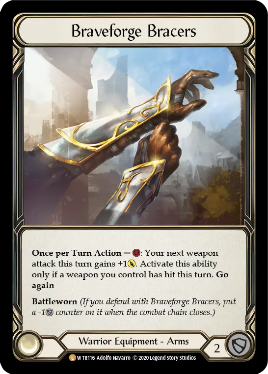 Braveforge Bracers U-WTR116-RF - Welcome to Rathe - Unlimited - Flesh and blood card