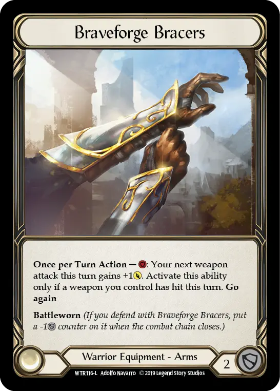 Braveforge Bracers WTR116-CF - Welcome to Rathe - Flesh and blood card