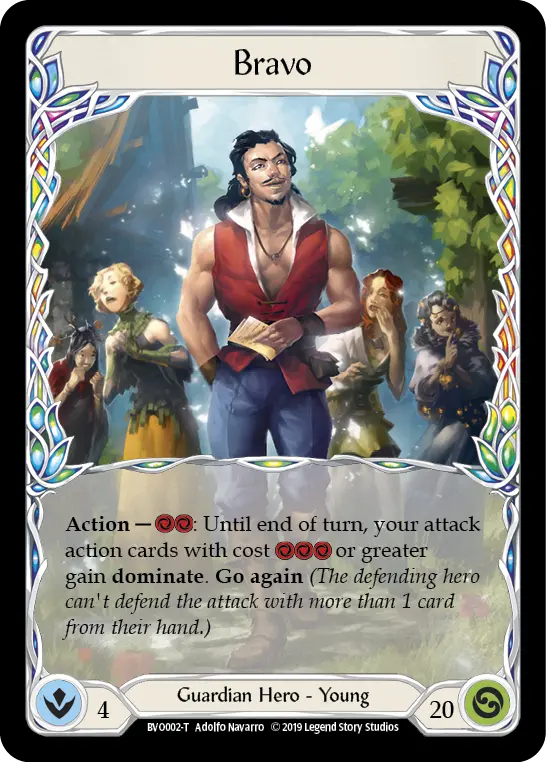 Bravo BVO002 - Bravo, Showstopper - Hero Deck - Flesh and blood card