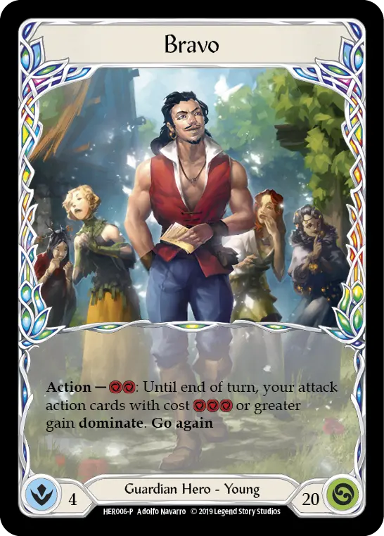 Bravo HER006-RF - Premier Organized Play - Welcome to Rathe - Flesh and blood card