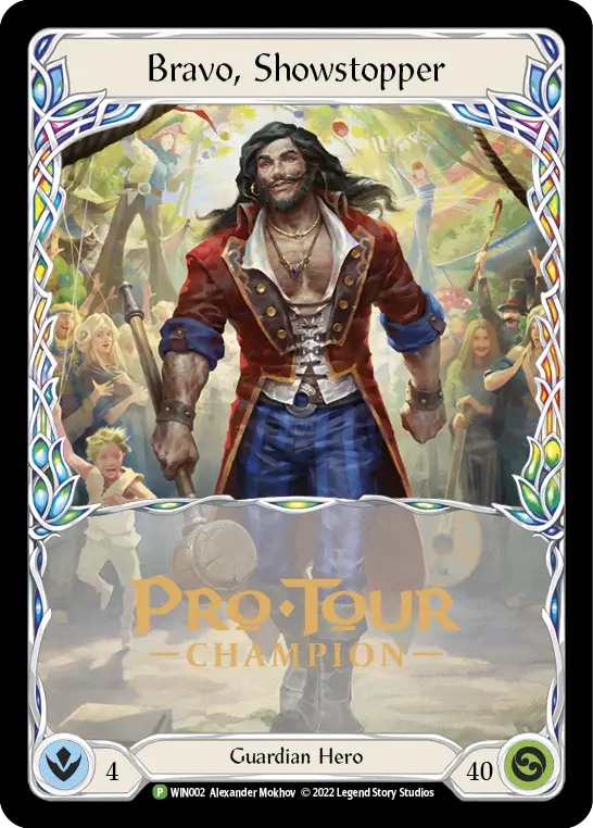 Bravo, Showstopper WIN002-CF - Pro Tour Champion Cards - Flesh and blood card