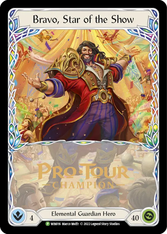 Bravo, Star of the Show WIN016-CF - Pro Tour Champion Cards - Flesh and blood card