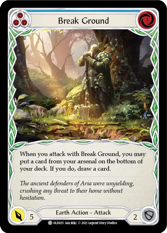 Break Ground BLUE OLD025 - Oldhim - Blitz Deck - Flesh and blood card