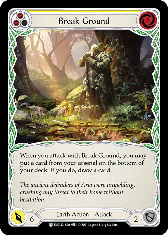 Break Ground YELLOW ELE132 - Tales of Aria - Flesh and blood card