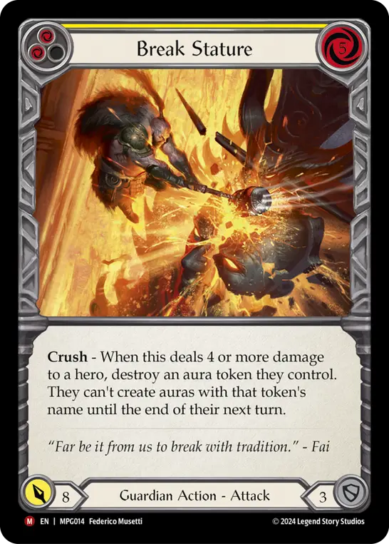 Break Stature YELLOW MPG014 - Mastery Pack Guardian - Flesh and blood card