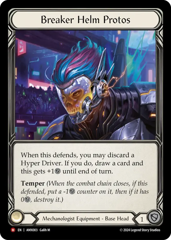 Breaker Helm Protos AMX003-RF - Armory Deck - Maxx 'The Hype' Nitro - Flesh and blood card