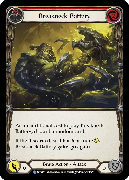Breakneck Battery RED U-WTR011-RF - Welcome to Rathe - Unlimited - Flesh and blood card