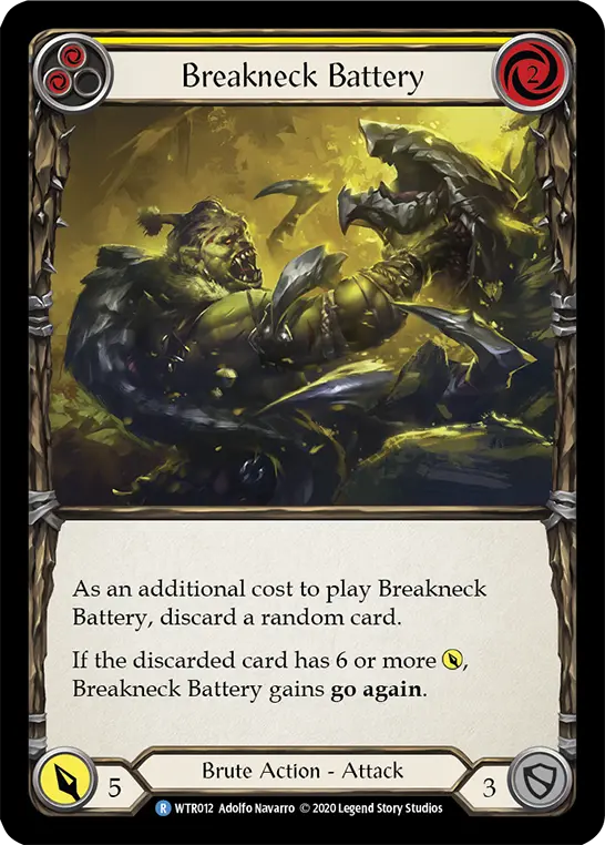 Breakneck Battery YELLOW R-WTR012 - Welcome to Rathe - Unlimited Revised - Flesh and blood card