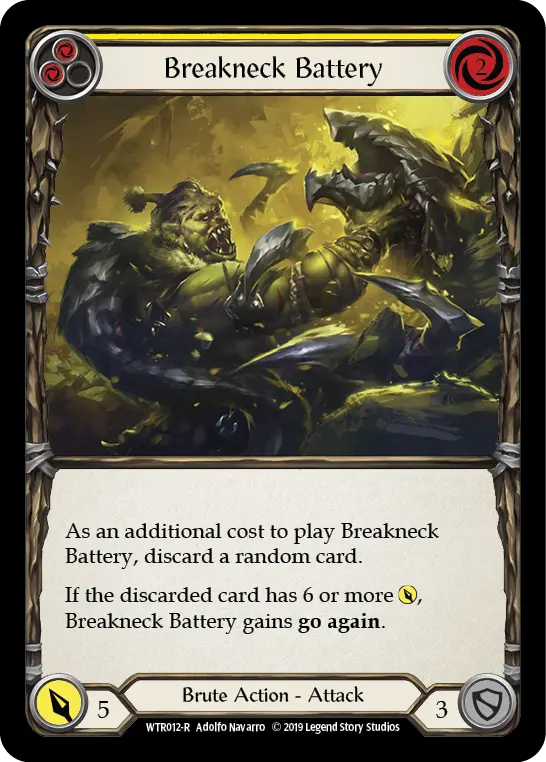 Breakneck Battery YELLOW WTR012 - Welcome to Rathe - Flesh and blood card