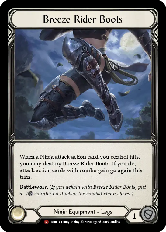 Breeze Rider Boots CRU053 - Crucible of War - Flesh and blood card