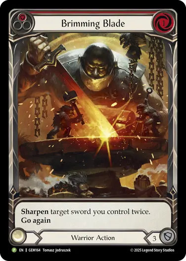 Brimming Blade GEM164-RF - GEM - Pack 5 - Flesh and blood card