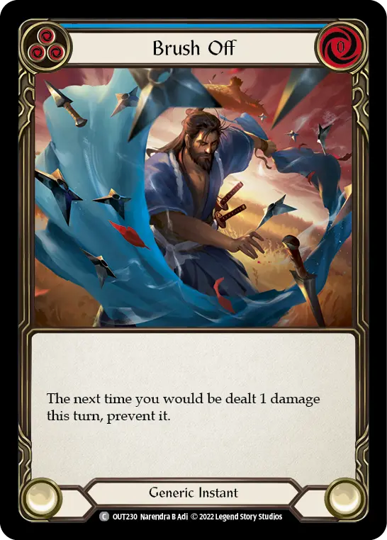 Brush Off BLUE OUT230 - Outsiders - Flesh and blood card