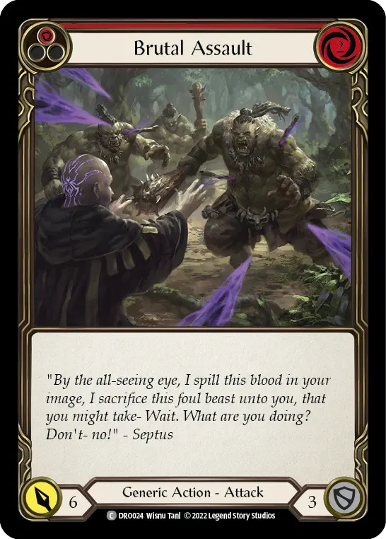 Brutal Assault RED DRO024 - Dromai - Blitz Deck - Flesh and blood card
