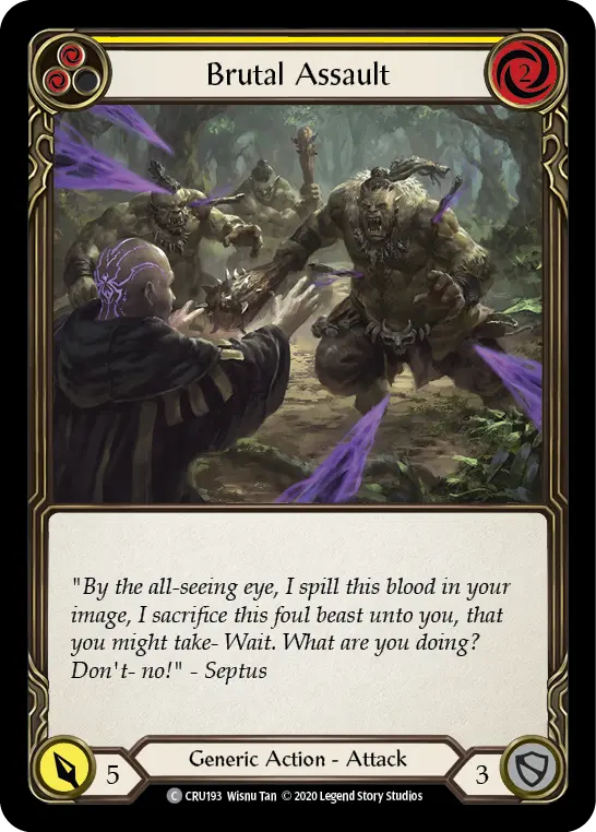 Brutal Assault YELLOW CRU193 - Crucible of War - Flesh and blood card