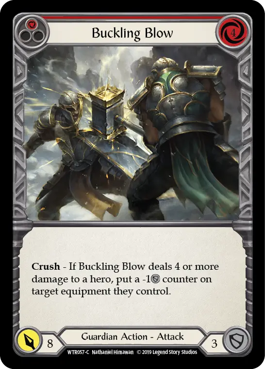 Buckling Blow RED WTR057-RF - Welcome to Rathe - Flesh and blood card