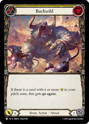 Buckwild ARR019 - Armory Deck - Rhinar, Reckless Rampage - Flesh and blood card