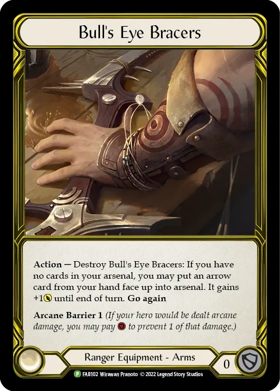 Bull's Eye Bracers FAB102-GF - ProQuest - Season 3 - Flesh and blood card