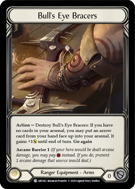 Bull's Eye Bracers U-ARC042-RF - Arcane Rising - Unlimited - Flesh and blood card