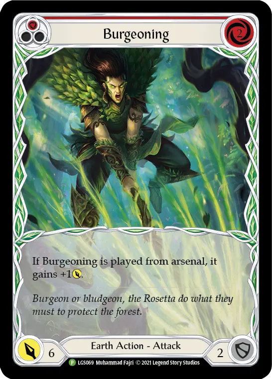 Burgeoning RED LGS069-RF - Armory - Season 5 - Flesh and blood card