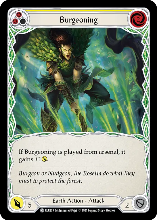 Burgeoning YELLOW ELE135 - Tales of Aria - Flesh and blood card