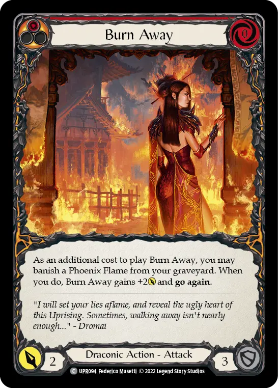Burn Away RED UPR094 - Uprising - Flesh and blood card