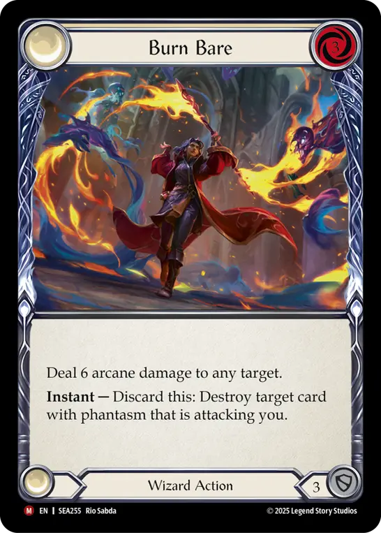 Burn Bare SEA255 - High Seas - Flesh and blood card