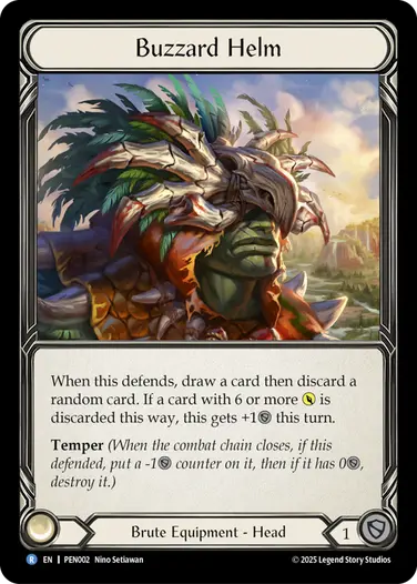Buzzard Helm PEN002 - Compendium of Rathe - Flesh and blood card