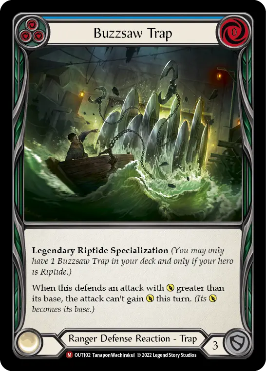 Buzzsaw Trap BLUE OUT102 - Outsiders - Flesh and blood card
