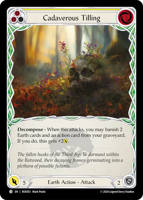 Cadaverous Tilling YELLOW ROS053 - Rosetta - Flesh and blood card