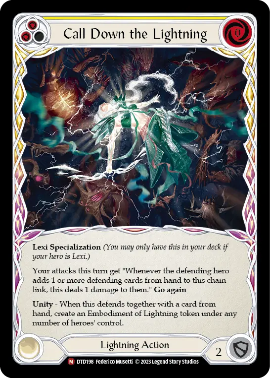 Call Down the Lightning YELLOW DTD198 - Dusk till Dawn - Flesh and blood card