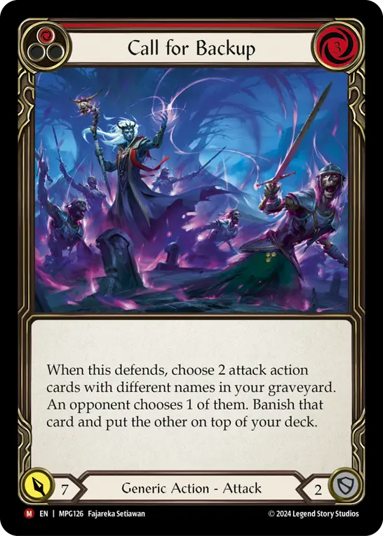 Call for Backup RED MPG126 - Mastery Pack Guardian - Flesh and blood card