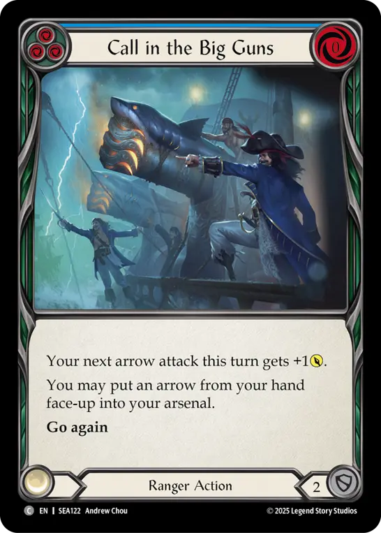 Call in the Big Guns BLUE SEA122 - High Seas - Flesh and blood card