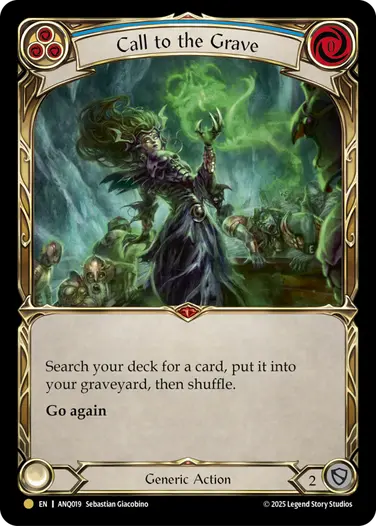 Call to the Grave ANQ019 - Compendium of Rathe - Antiquity Pack - Flesh and blood card