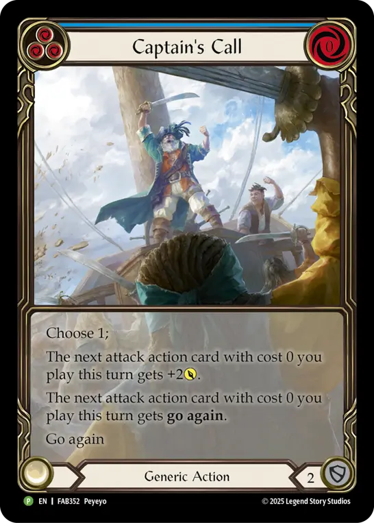 Captain's Call BLUE FAB352-RF - Marketing - Team Covenant High Seas - Flesh and blood card