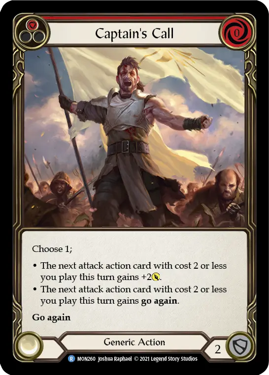 Captain's Call RED MON260 - Monarch - Flesh and blood card